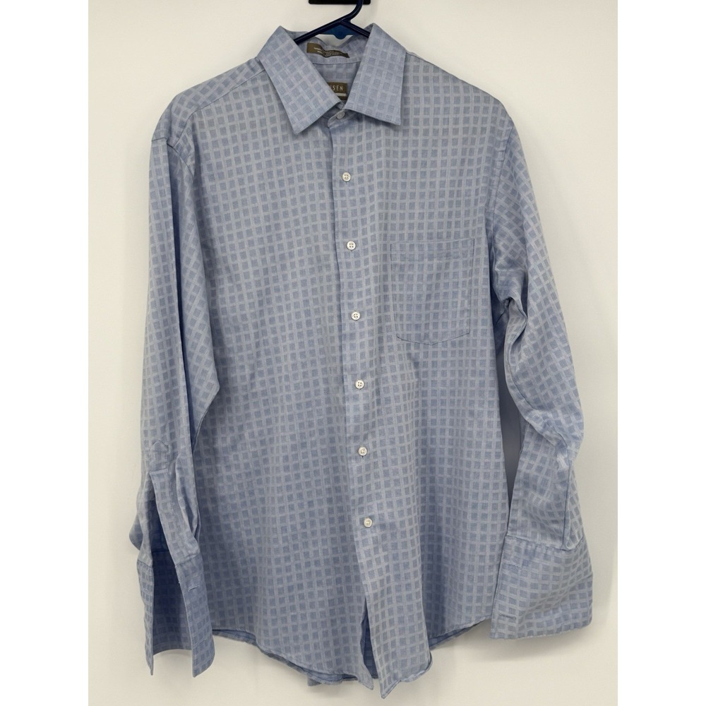 Van Heusen Men's Long Sleeve Button Down Shirt For Cufflinks Large